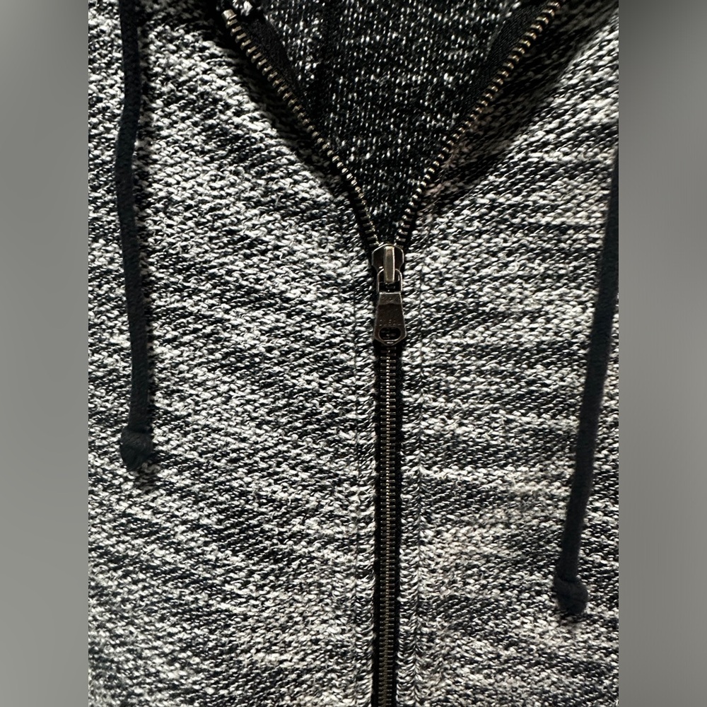 American Eagle Grey Knit Zip Up Sweater - Picture 4 of 8